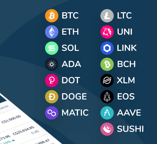 Bitbuy - Cryptocurrencies Available